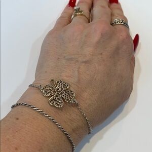 5/25 LBVYR 4 clover luck delicate silver bracelet